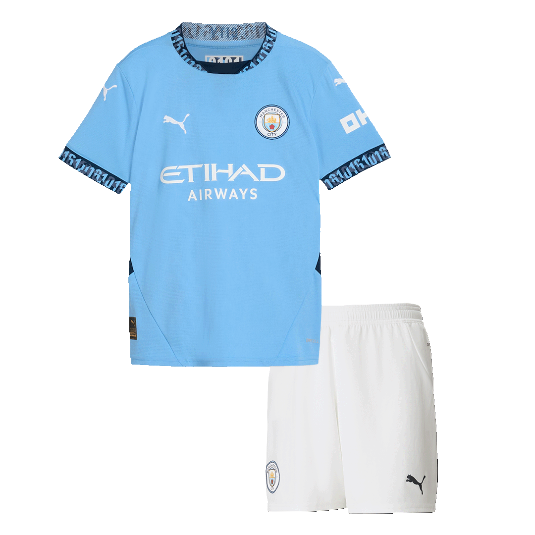 Manchester City Home Kids Soccer Jerseys Kit 2024_25 (3)