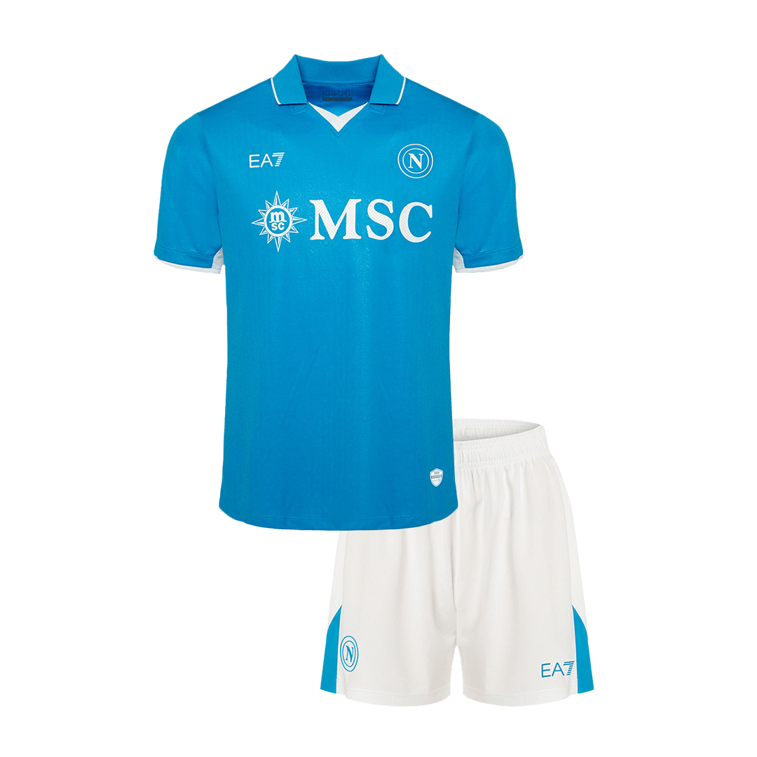 Napoli Home Kids Soccer Jerseys Kit 2024_25 (2)